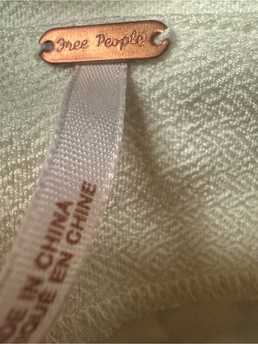 Free People Cream Knit Tank with Copper Tag - Picture 4 of 5